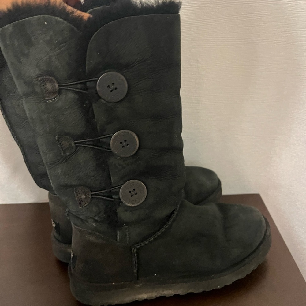 Ugg Black Buttoned Winter Boots - image 3